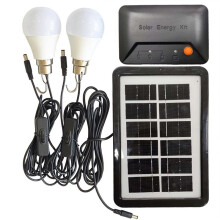 Portable Complete Solar Power Lighting Kit 2 Independent LED Bulbs USB Charger for Camping Tent Power Outage