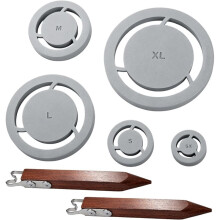 Conjunto 2 Ferramentas para Acabamento em Cerâmica e Conjunto 5 Ferramentas para Anel Base, para Acabamento em Argila, com Pontas Raspadoras em Aço