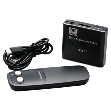8K Bidirectional 2 in 1 Out 1 in 2 Out DP 1.4 Switcher 8K@30Hz 4K@120Hz with Remote Control