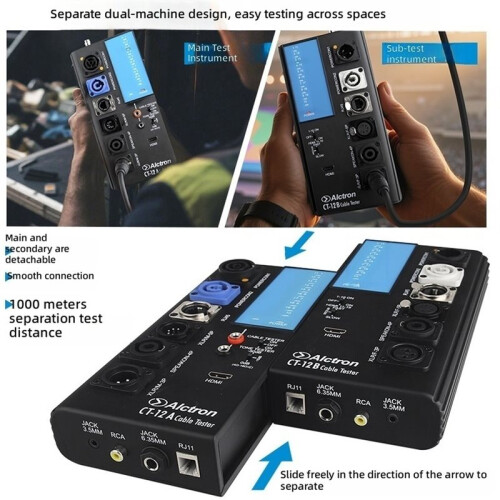 Separated Design Alctron CT-12 Intelligent Cable Tester with Multi Functional ...