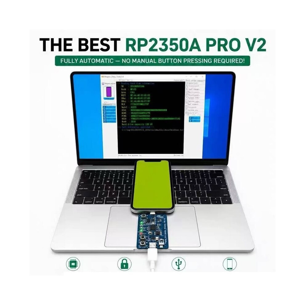Ios Developer Hair RP2350A DFU Engneering Board Automatic DFU Entry Pwned Tool for IOS A12 ...