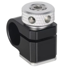 15mm Rod Clamp with Cold Shoe Hot Shoe Adapter Rig Stabilization for Follow Focus, EVF Mount