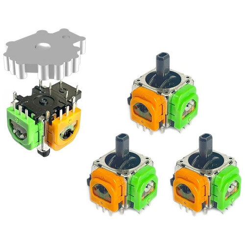 4Pcs TMR Joystick Repair Kit, TMR Hall Control Stick Replacement for PS4 Controller 1