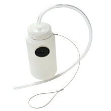 16oz Brake Fluid Bleeder Kit with One-Way Valve & Steel Lanyard - Easy Automotive Brake Oil Change Tool