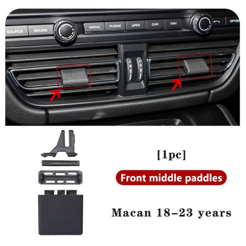 Front AC Vent Clips for  Macan 95B 2018-2023 Air Conditioner Outlet Grille Tab Paddles Middle 1