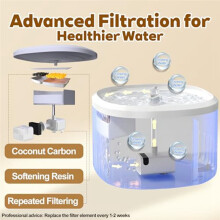 8 Reservfilter + 8 Pumpfilter i Bomull för Kattfontän, Aktivt Kol Av Kokosnötskal och Hartsfilter