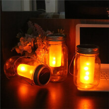 LED Solar Jar Lights Bottle Cap Flame Lamp Waterproof Fairy Light for Garden, Patio, Outdoor, Yard, Lawn Decor Large