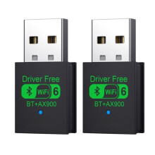 2 Adaptadores WiFi USB 5.4 de 900 Mbps, Dongle 2 en 1, Doble Banda 2.4G 5GHz, Receptor de Red Inalámbrica WLAN USB WiFi 6