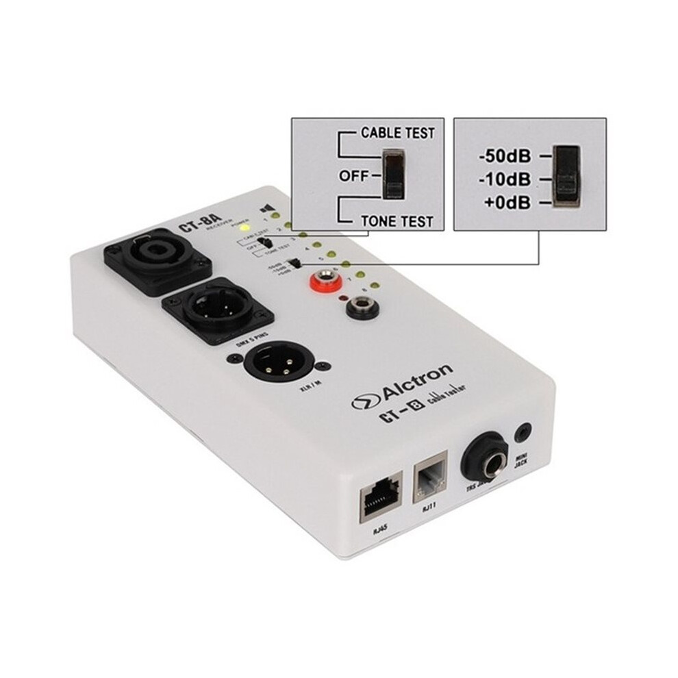 Alctron CT-8 Multi Pirpose Audio Cable Tester for RJ45 TRS XLR BNC DMX ...