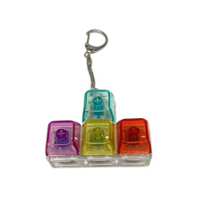 Mechanical Keyboard Tester Keychain Color Transparent Button Fidget Clicky Stress Relief Keycap Toy Gift