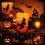 Halloween Flameless Pillar Candles with Bat Cutouts and Remote Control 5