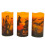 Halloween Flameless Pillar Candles with Bat Cutouts and Remote Control 2