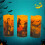 Halloween Flameless Pillar Candles with Bat Cutouts and Remote Control 2