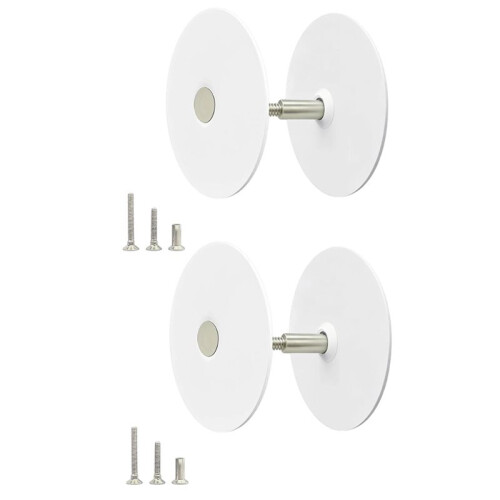 Conjunto 2 Placas Cobertura para Orifício Porta 2-5/8 Polegadas, Compatíveis com Orifícios Porta Padrão 2-5/8 Polegadas, Cobrem A Abertura Não