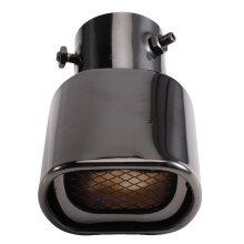 Universal 60mm Car Intake Single Pipe Rear Exhaust Tip Car Air Outlet Stainless Steel Car Exhaust Pipe Black Titanium