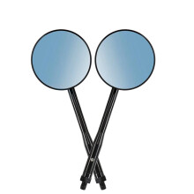 1 Par de Espejos Retrovisores Universales Azules de 10 mm para Motocicleta, Espejo Lateral Retro para Scooter, Espejo Reflector de Modificación