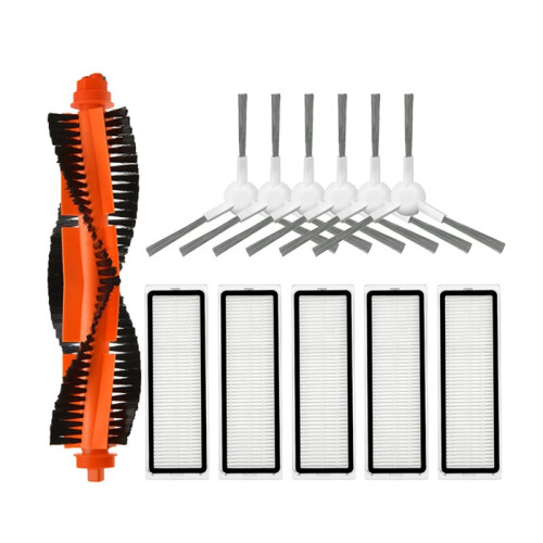 Compatible with S40C E101 Robot Vacuum Accessory Kit Main Side Brush and HEPA Filter Replacement
