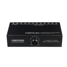 LYNEPAUAIO 10 in 2 Out Audio Signal Selection Switcher Audio Lossless Switcher Speaker 2 Sets of Synchronous Output