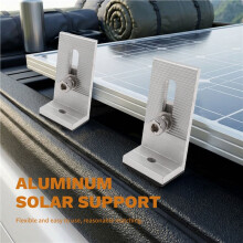 2 Stück Solarhalterung Aus Aluminium, Wie Abgebildet, L-Förmige Solarhalterung mit Windschutz, Hochfeste Aluminiumlegierung