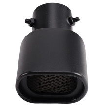 Universal 60mm Car Intake Single Pipe Rear Exhaust Tip Car Air Outlet Stainless Steel Car Exhaust Pipe Matte Black