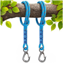 2 Pack Tree Swing Straps Hanging Kit with Stainless Steel Carabiner Adjustable Rope Straps for Swing, Camping