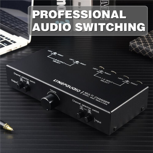 LYNEPAUAIO Audio Signal Selection Switcher 2 in 2 Out XLR Interface Audio Switcher Fully Balanced Passive Preamplifier