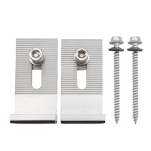 2Pcs Solar Bracket Aluminum Solar Support As Shown Solar L-Leg Bracket Wind Load Protection High-Strength Aluminum Alloy