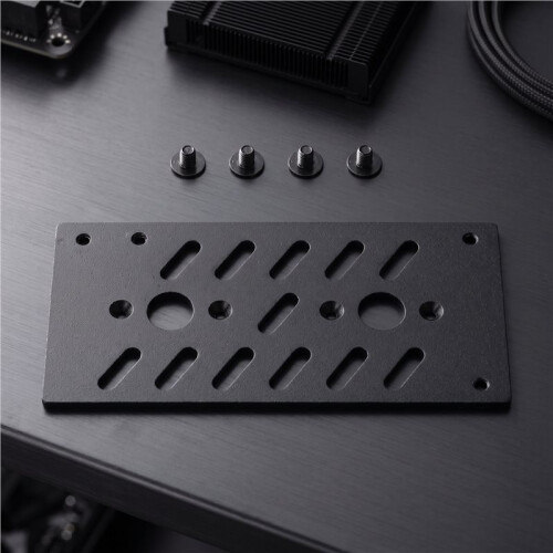 FLEX Small 1U Power Supply Mounting Plate -ATX  Chassis Backplane Pure Aluminum Computer Case Accessory