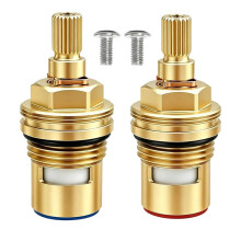 Cartuccia In Ceramica per Rubinetto per Grohe 45882000/45883000, 1/2" In Ottone, Acqua Calda e Fredda, 2 Pezzi, Ricambio Resistente con Nucleo In