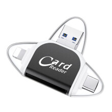 Multifunctionele Kaartlezer, Universele Micro-USB voor -Interface-Type-C TF -Kaartlezer voor Pc, Telefoon, Computer en Laptop