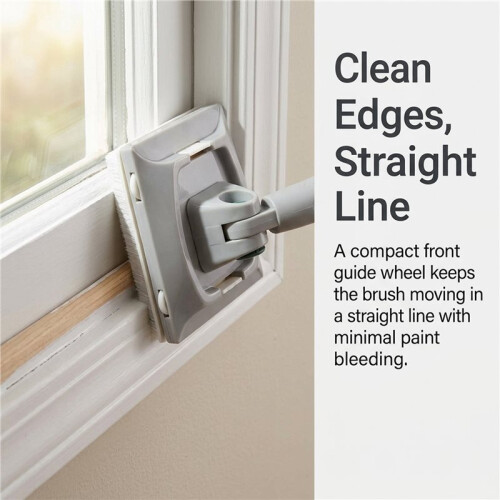Paint Edger Trimmer with 2 Pads for Walls & Corners,Adjustable Angle Design,Sponge Paint Pad Applicator Gray 2