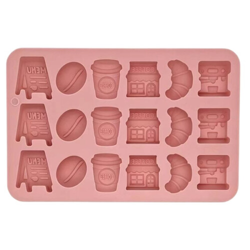 Silicone Molds for Coffee Cup Logo, House Chocolate Candy Ice Cubes - DIY Cake Decorating Baking Tools 2