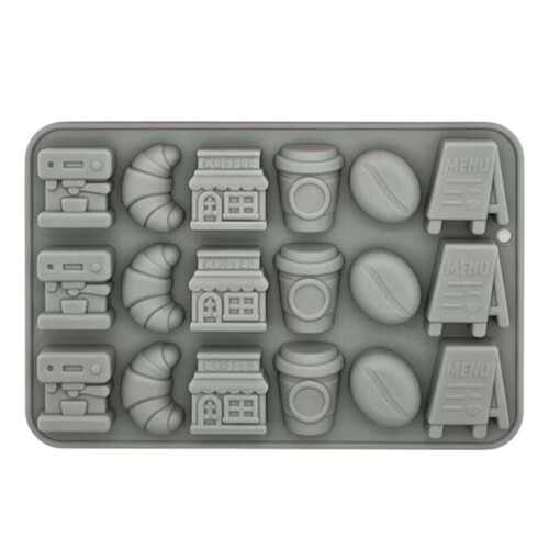 Silicone Molds for Coffee Cup Logo, House Chocolate Candy Ice Cubes - DIY Cake Decorating Baking Tools 2
