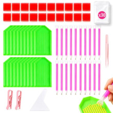 94Pcs Diamond Painting Accessories Kit: 20 Trays & 20 Pens for DIY Art Crafts, Enhanced Efficiency & Organization