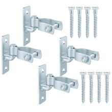 4 Set Kraftiga 1-3/8" Väggmonterade Grindgångjärn - Robusta Ståldörrbeslag med Skruvar för Smidig Svängning