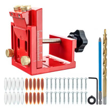 Kit di Guida Regolabile per Fori A Tasca In Lega di Alluminio per La Lavorazione del Legno, per Forature Angolate Precise.