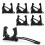 6 Pack Boat Hook Holder with Quick Release Strap, Marine Oar Mount Clips, Replacement for Spring Clips 1