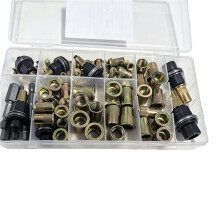 84pcs Manual Riveting Tool Set M3-M12 Sizes Rivet Nuts Heavy-Duty for Automotive Industrial Welding with Colored Label