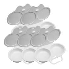 Microwave Egg Poacher with Lid and Handle Dual Cavity Nonstick Egg Cooker Two Separate Cavities Cook Two Eggs At Once