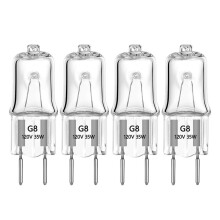 4pcs G8 120V 20W/35W Halogen Light Bulb for Microwave Oven 2 Pin Night Light/Stove Light Bulb Replaces WB25X10019 35W