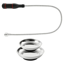Juego de Herramientas Magnéticas Telescópicas Herramientas Magnéticas Extensibles Bandeja Magnética Flexible y Flexible con Resorte