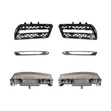 Front Bumper Fog Light Grille Cover Trim Molding Kit for E-Class W212 AMG 2010-2013 2128851753 2128852174