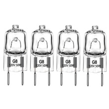 4pcs Microwave Halogen Light Bulb Under Hood for 6912A40002J 120V 50W G8 Oven Lamp over Stove