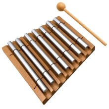 Hand Chime Bell for Healing, Meditation Chime Bar with Wooden Mallet for Yoga, Prayer, Focus and Relaxation 7 Tone
