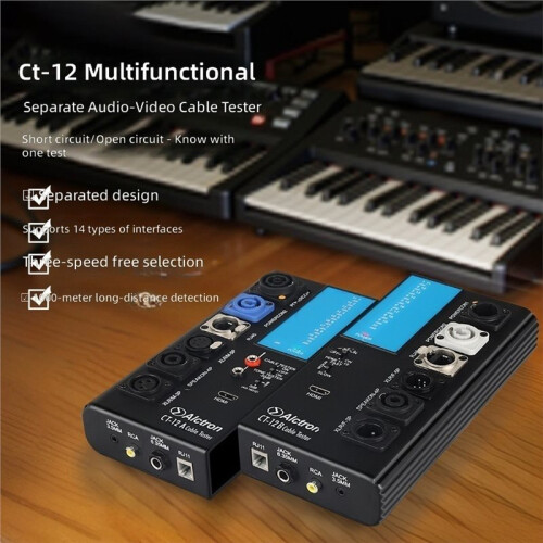 Alctron CT-12 Intelligent Cable Tester with Multi Functional Compatibility and Separated Dual Machine Detection Design 2