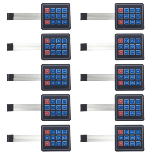 12 Key Button 3x4 Membrane  Keypad 3x4 Matrix Array Keyboard for  Car DIY Kit 1