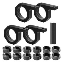 4PCS Roll Bar Clamps Mounting Brackets for LED Lights Pods Round Roll Bar Cage Roof Racks of ATV UTV Trucks