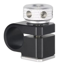 15mm Rod Clamp with Cold Shoe Hot Shoe Adapter Rig Stabilization for Follow Focus, EVF Mount