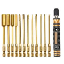 13-Delige Reparatieset voor FPV-Drones Inbusschroevendraaiers voor Racedrones, Helikopters, Auto'S, Boten en RC-Onderdelen