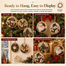 Lirynzoventa 6-Teiliges DIY-Perlenkunst-Set für Erwachsene - Perfekte Weihnachtsdekoration